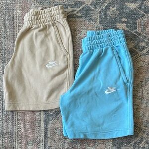 Nike Kids Shorts in Beige and Sky Blue